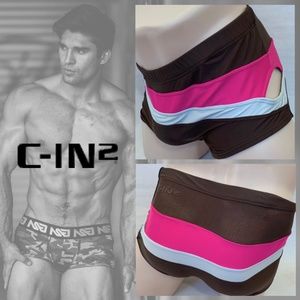 Cin2 Retro Vented Swim Briefs Medium RARE sold out style 80% nylon / 20% spandex